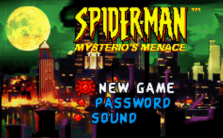 Spider-Man Mysterio's Menace Title Screen